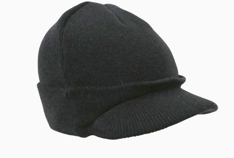 Combat UK Peaked Beanie (WWll Style) - Black